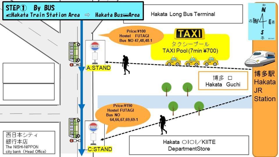 ホステル二木 Hostel Futagi ゲストハウス Фукуока Екстериор снимка